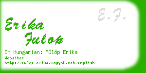 erika fulop business card