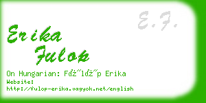 erika fulop business card